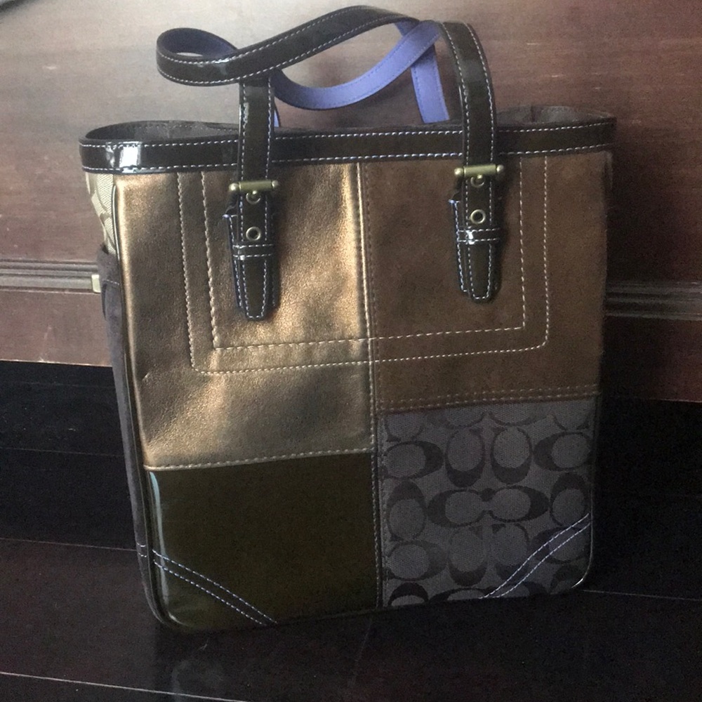 Coach Purse, Brown Patchwork